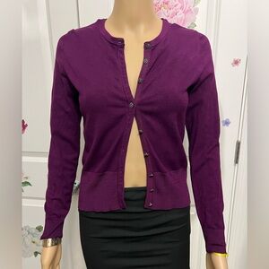 White House Black Market Purple Cardigan